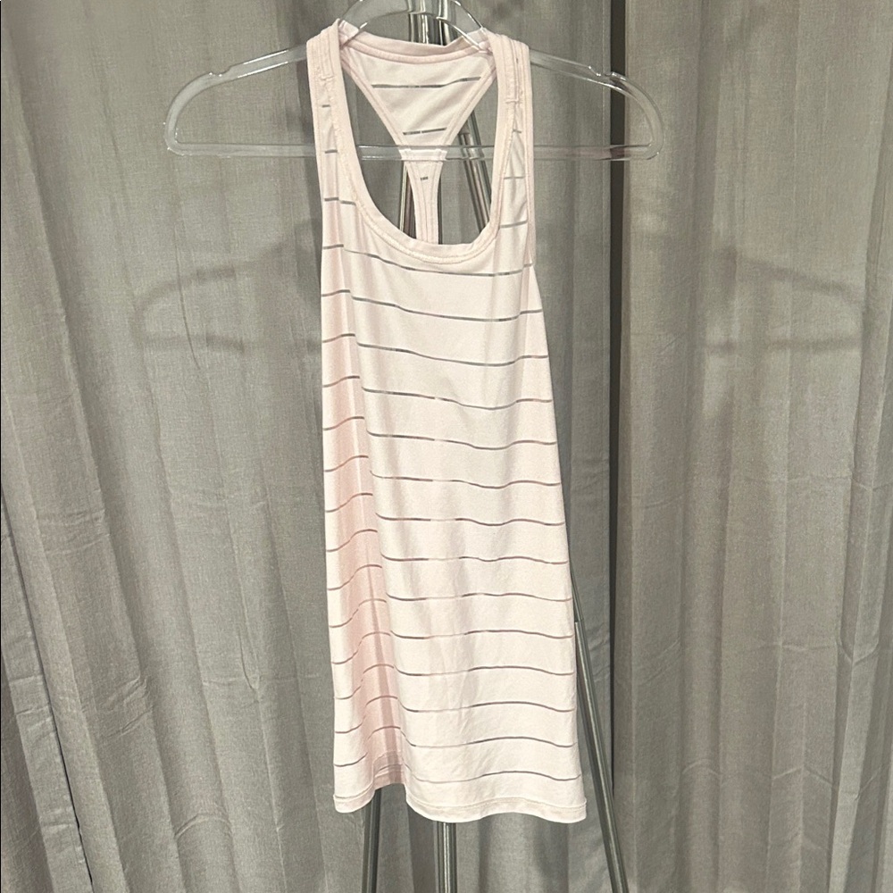 Athleta light pink andStriped Racerback Tank